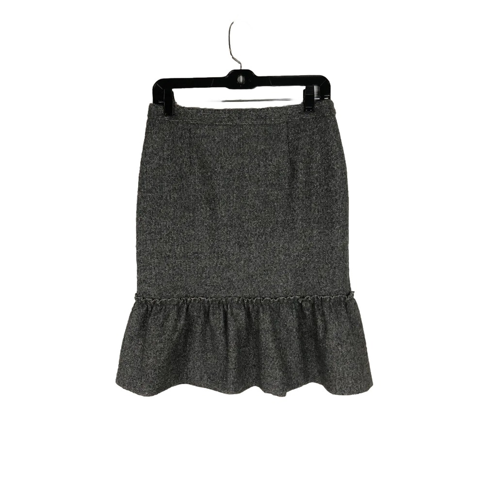 Halogen‎  Straight Skirt 8P Petite Pencil  Gray  Peplum Tweed